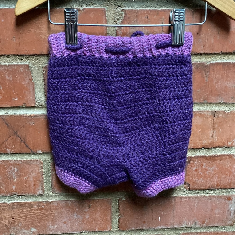Wool shorties hand crocheted - Picture 3 of 5
